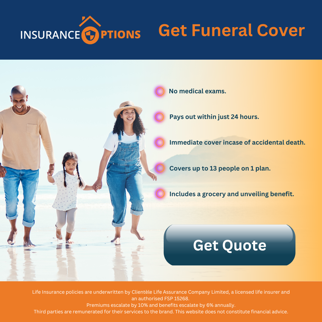 Insurance Options Facebook ad: Quality Family Funeral Cover