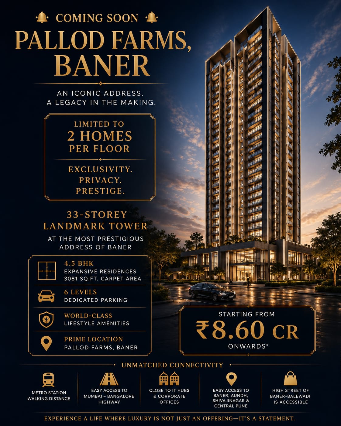 Kaashni Proptech Pvt. Ltd- Sqft2acres Facebook ad: Exclusive 4.5 BHK Homes from ₹8.60 Cr* Onwards