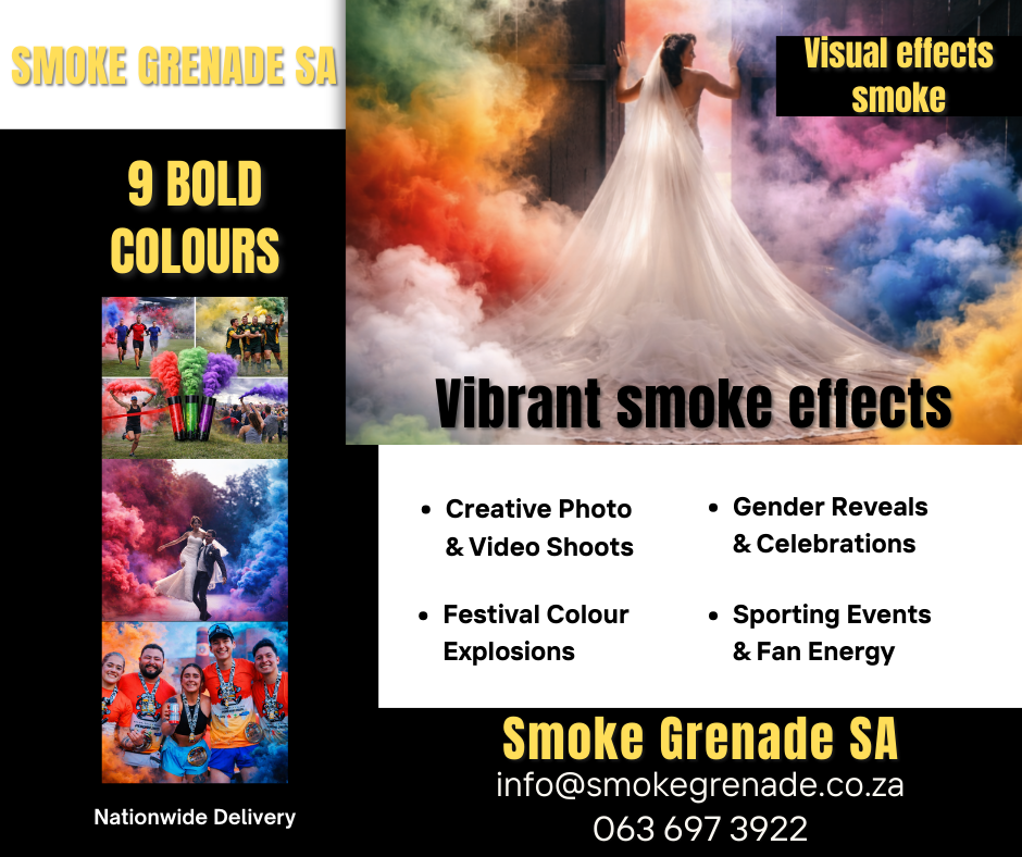 Smoke Grenade SA Facebook ad: Transform any event into a showstopper