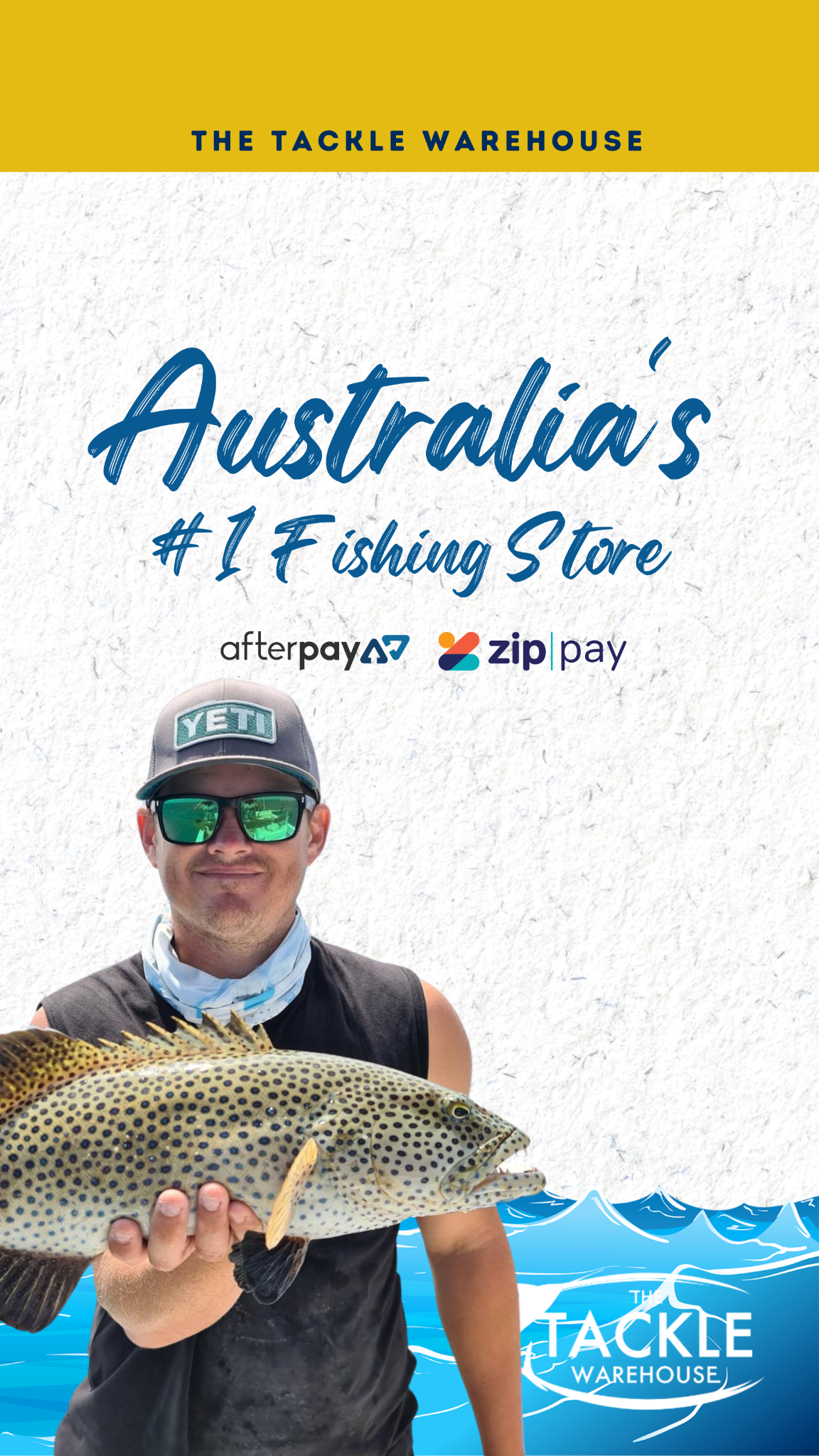 The Tackle Warehouse Facebook ad from Jul 7, 2025