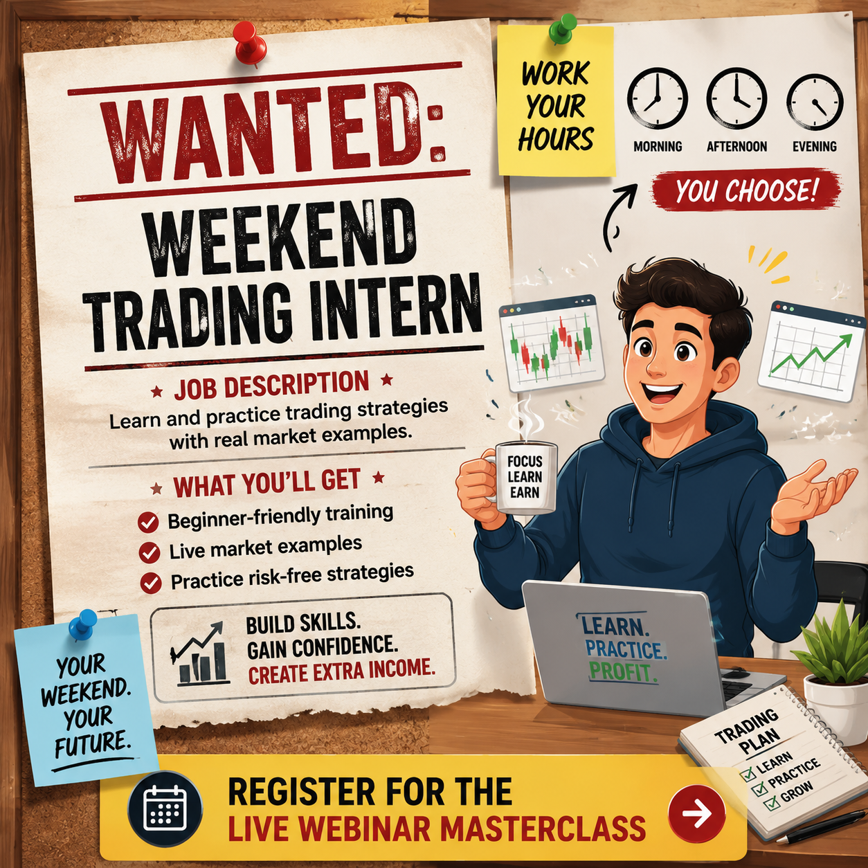 Crowdfundjunction Facebook ad: Feeling Lost in the Chaos of Trading?