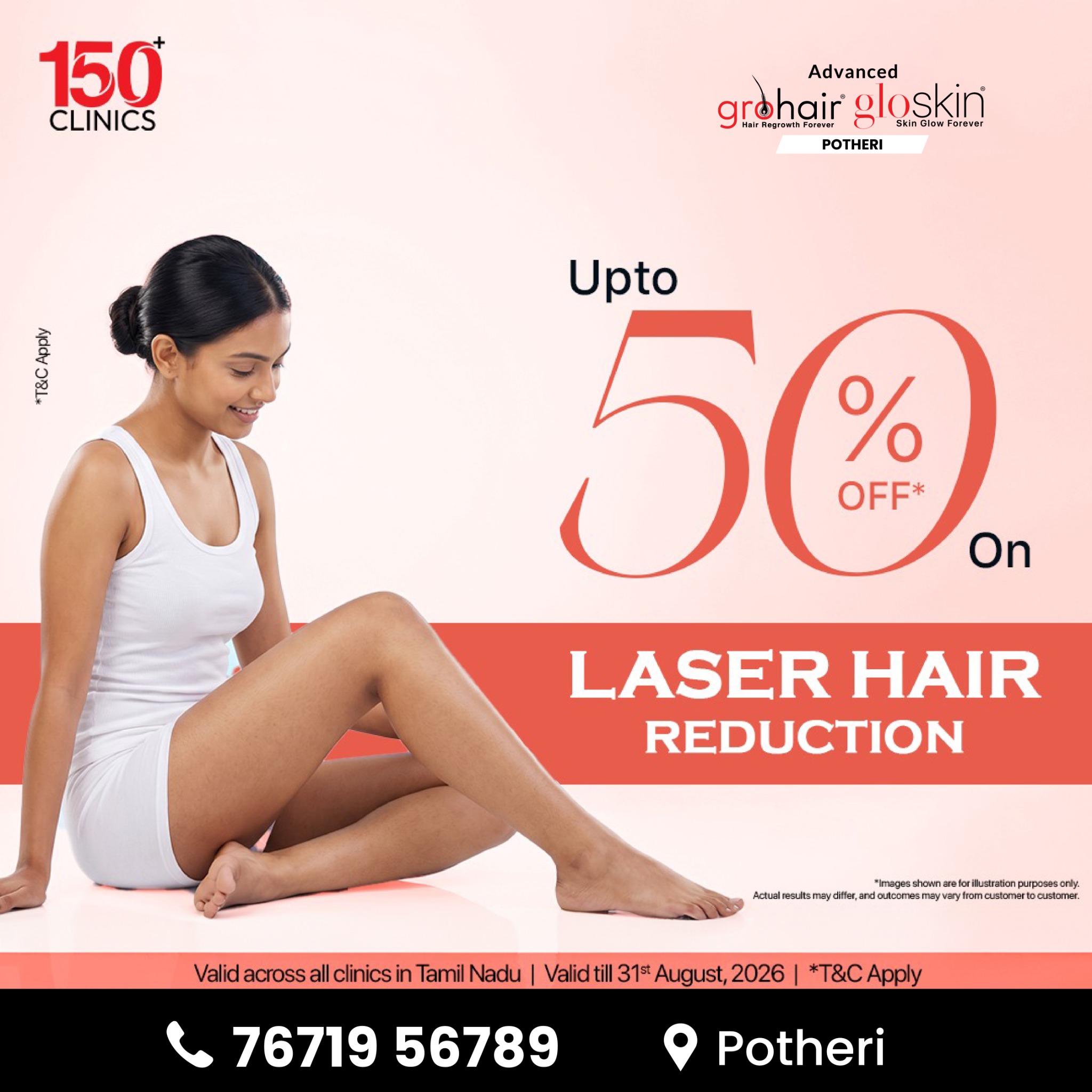 Advanced Grohair & Gloskin Clinic Potheri Facebook ad: Book your appointment now