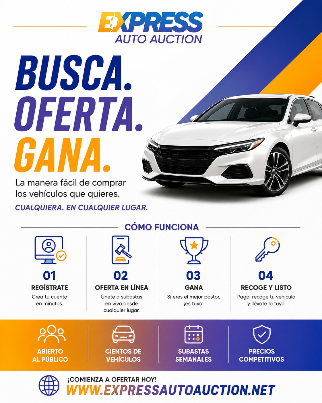 Express Auto Auction Facebook ad from Jul 15, 2026