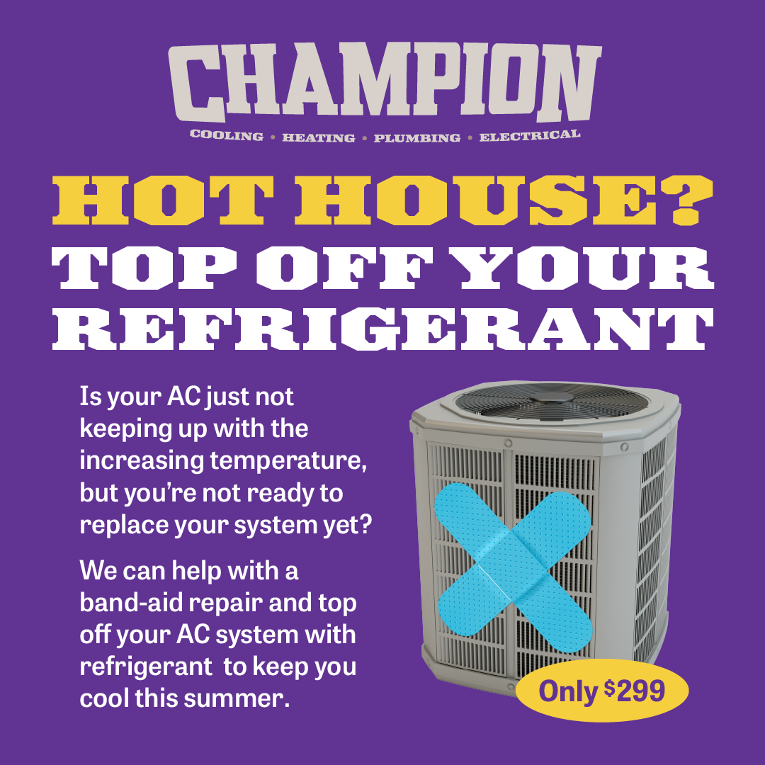 Champion Home Services Facebook ad from May 19, 2026
