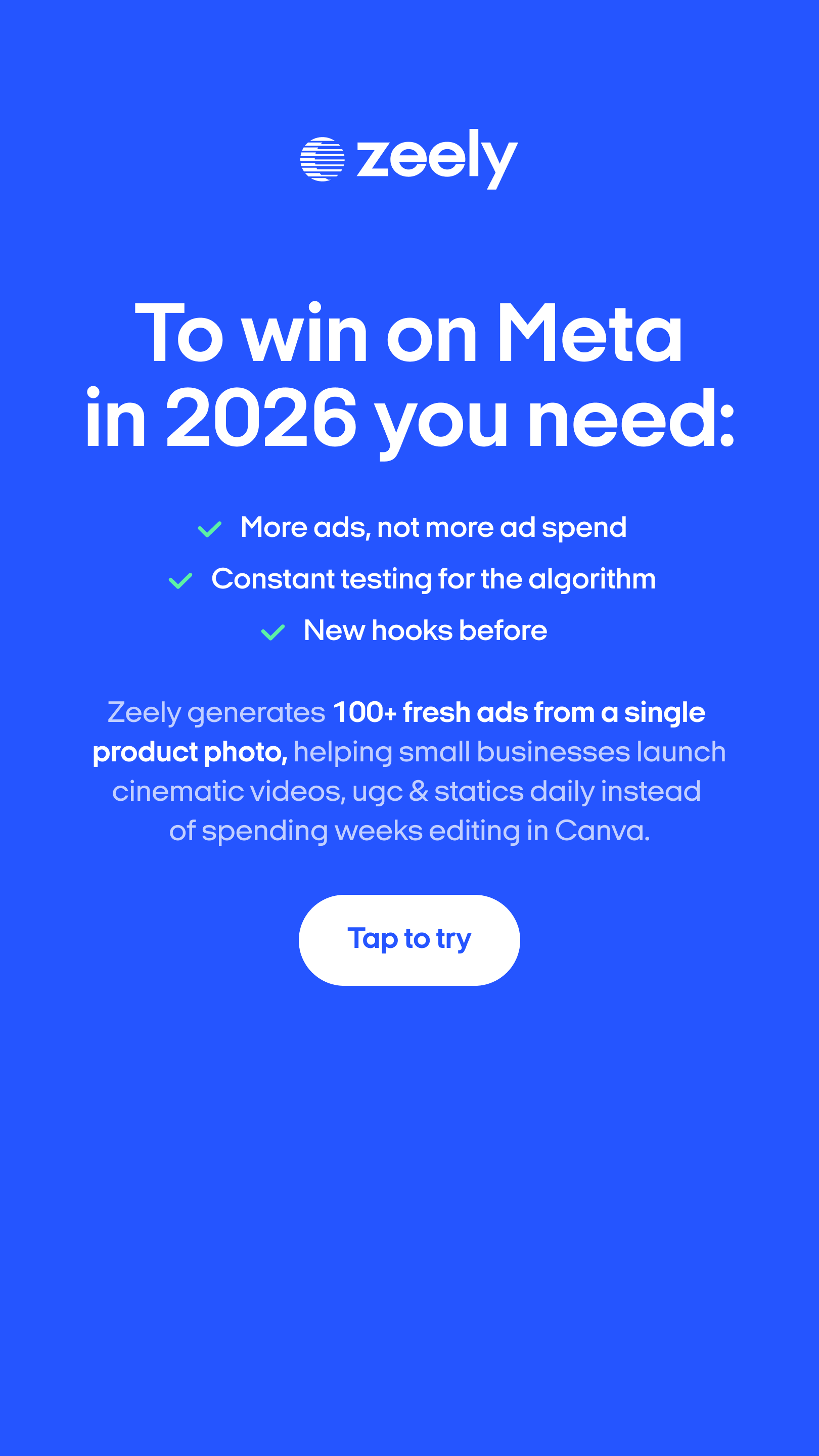Zeely Facebook ad