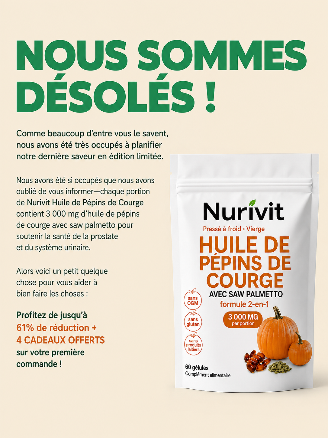 Le Journal de la Prostate Facebook ad
