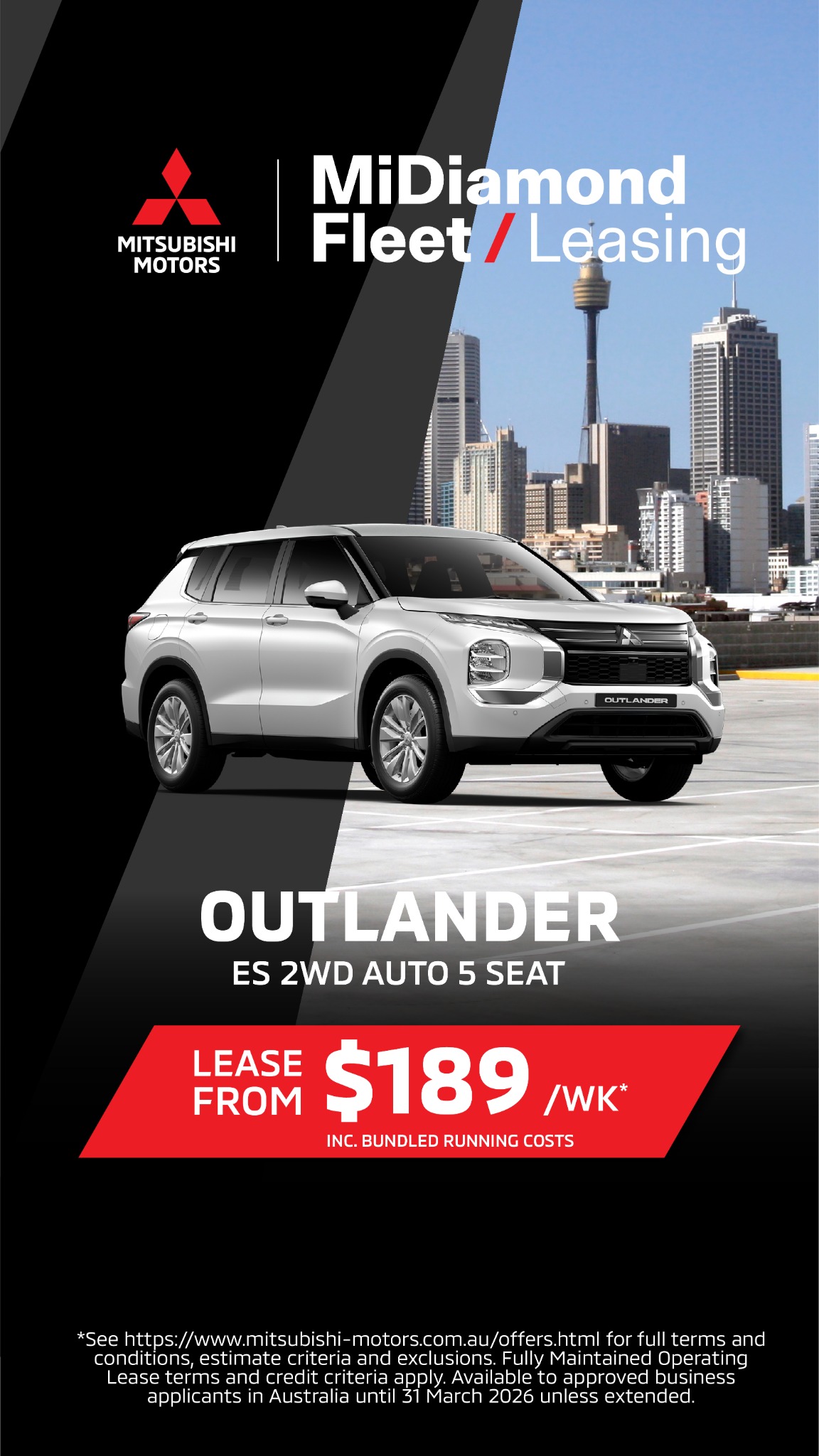 Mitsubishi Motors Australia Facebook ad
