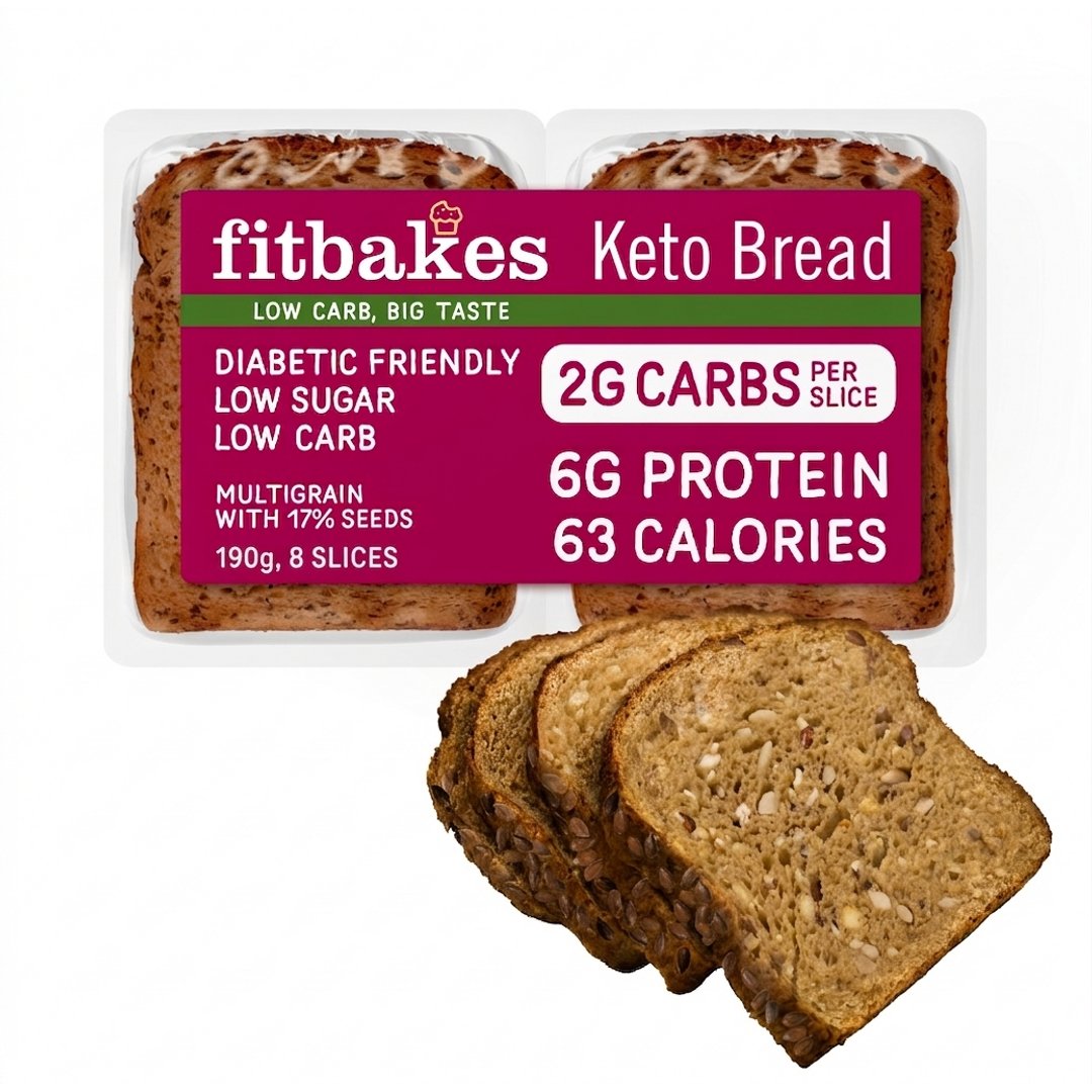 Fitbakes Facebook ad: Bread that WAVES goodbye to carbs!