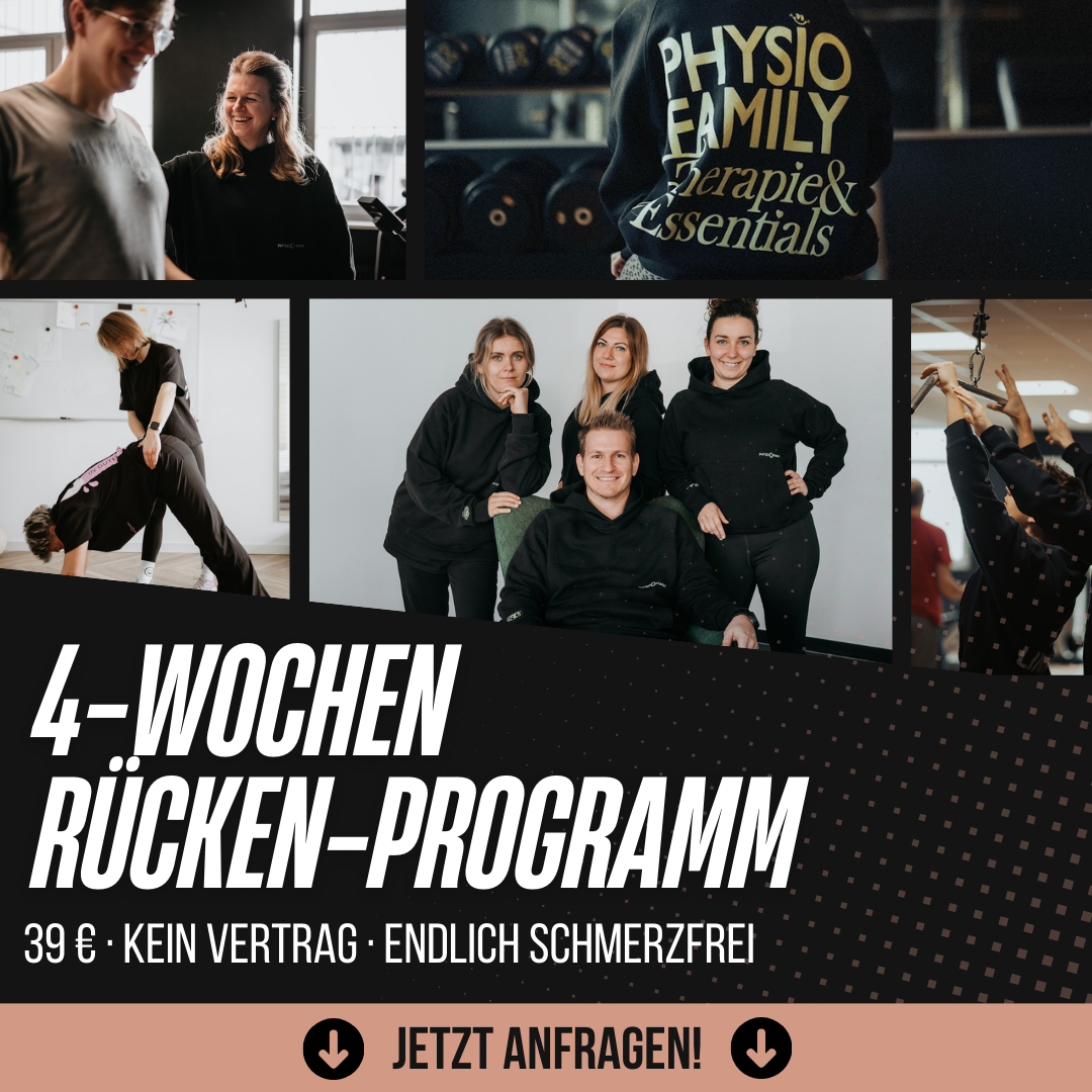 Physio Family Koblenz Facebook ad: 4-Wochen Rückenprogramm nur 39 €