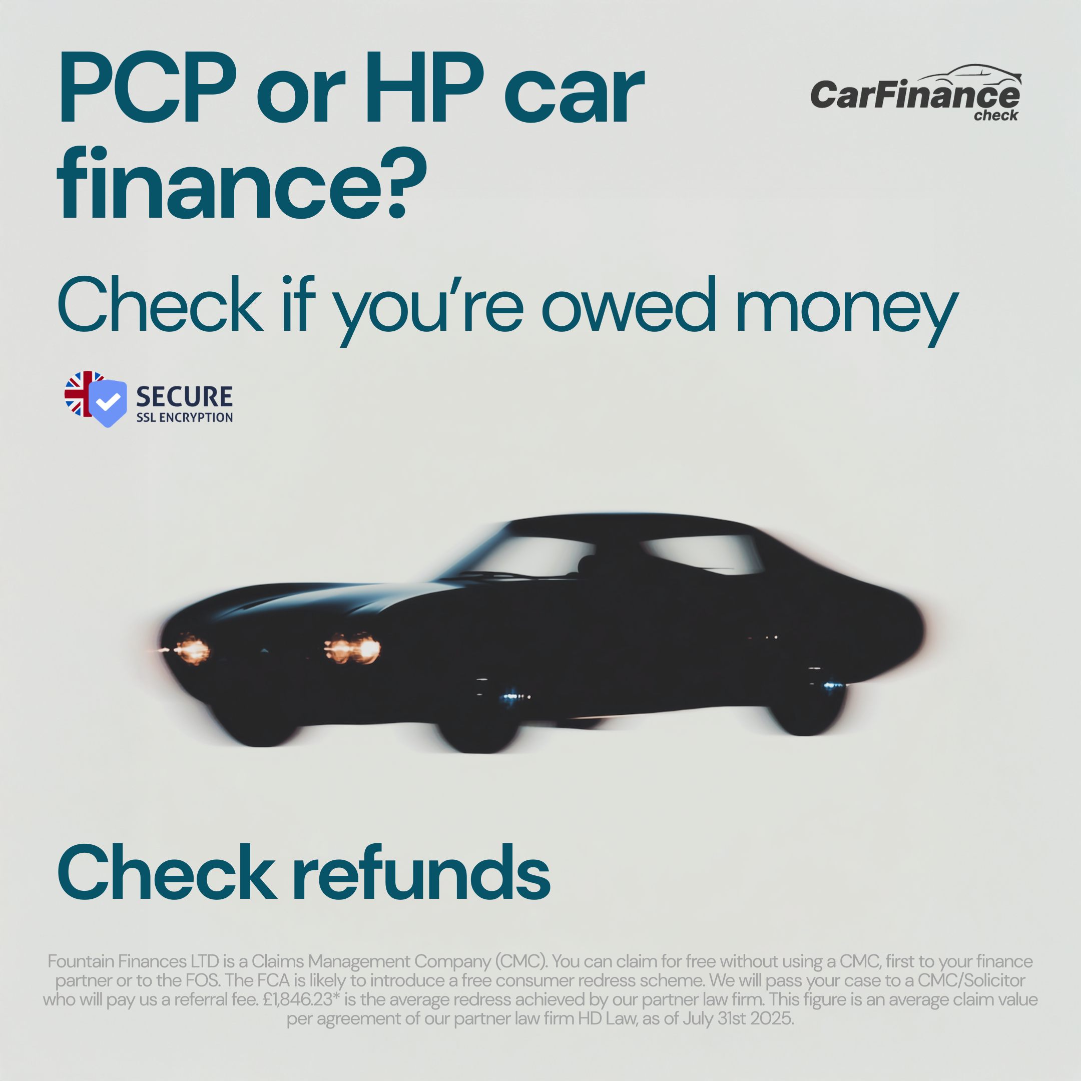 CarFinance Check Facebook ad from Mar 20, 2026