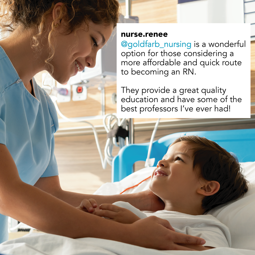Barnes-Jewish College Goldfarb School of Nursing Facebook ad: One year new career