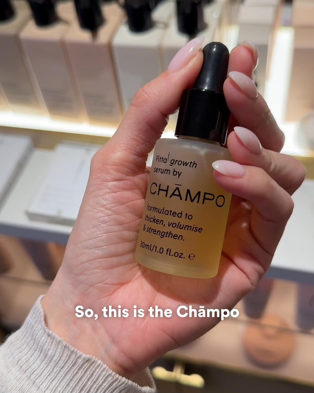 Chāmpo Haircare Facebook ad: For Thicker, Fuller Hair