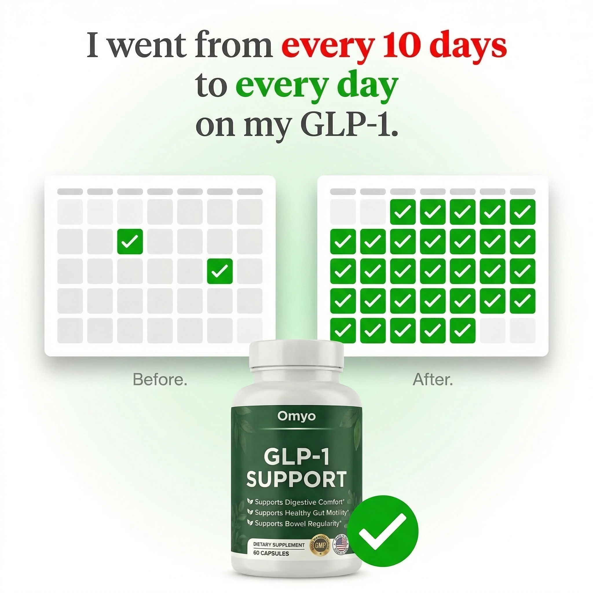 Omyo Facebook ad: Made for GLP-1 Constipation