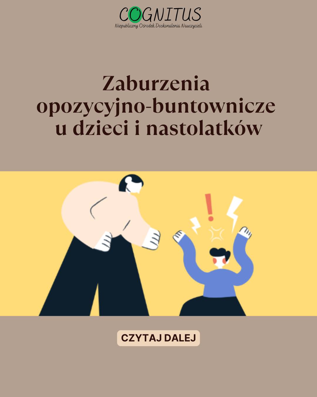 NODN Cognitus - centrum szkoleń i terapii Facebook ad: Zaburzenia opozycyjno-buntownicze (ODD) to coś więcej niż…