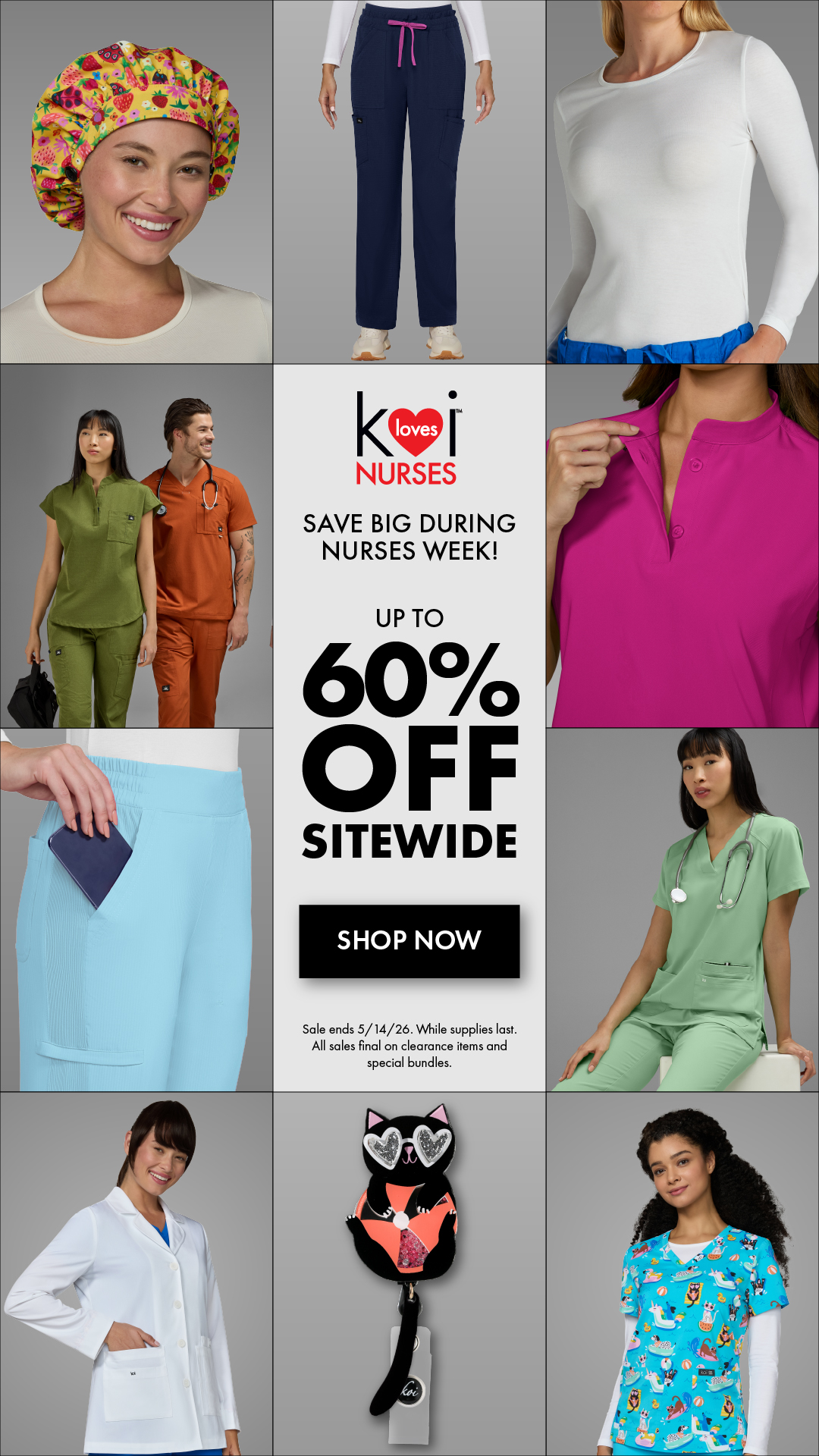 koi Designer Scrubs Facebook ad