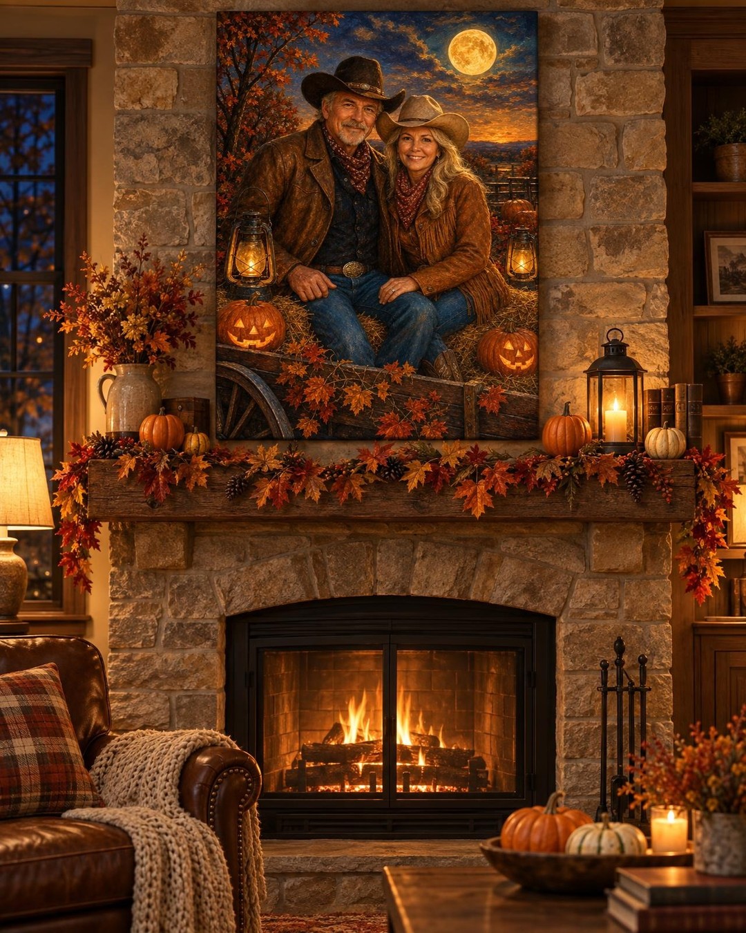 PortraitGift.Com Facebook ad: Above the Mantel by Halloween