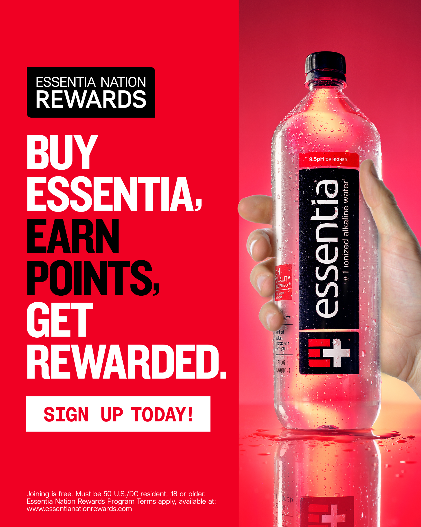 Essentia Water Facebook ad