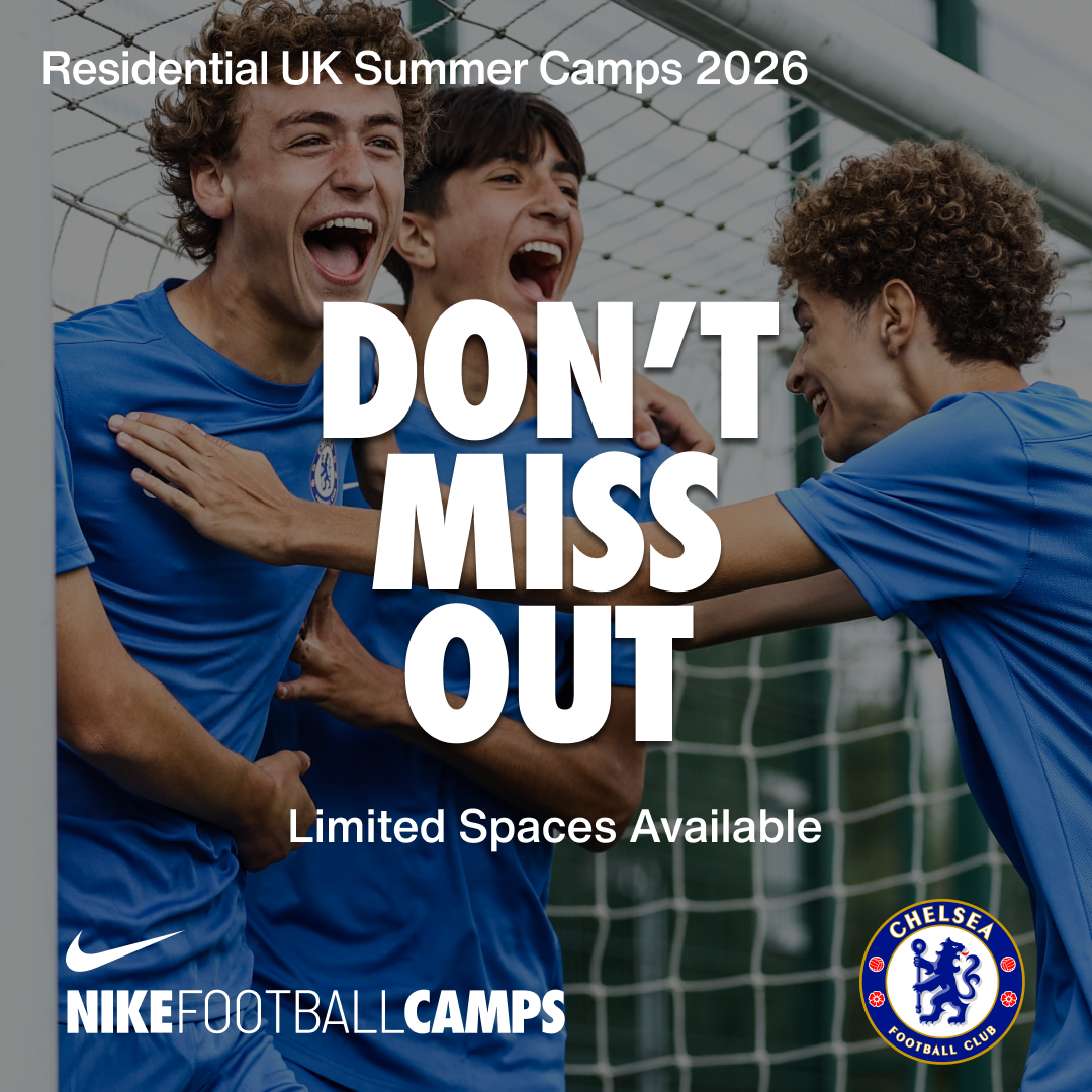 Euro Sports Camps Facebook ad: Don’t Miss Your Shot: Train with Chelsea FC!
