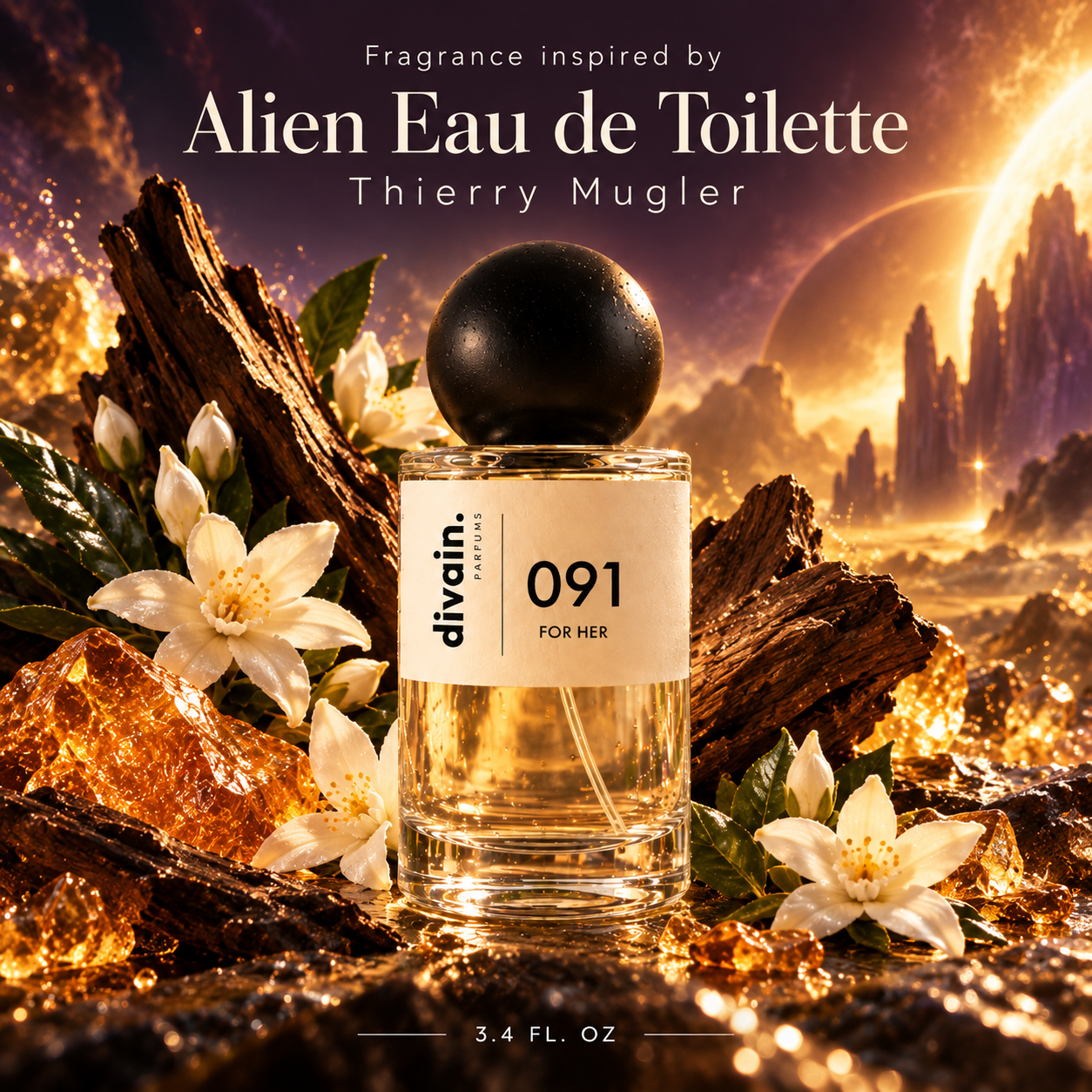 Divain America Facebook ad: If the perfume you reach for at night…
