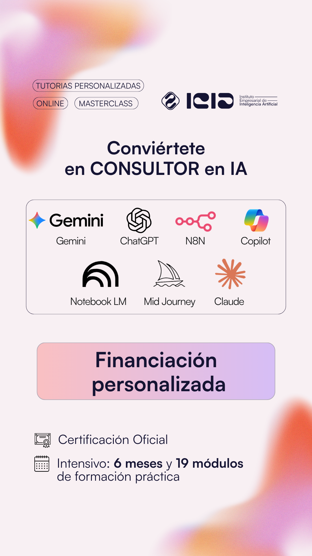 Instituto Empresarial Inteligencia Artificial Facebook ad from May 27, 2026