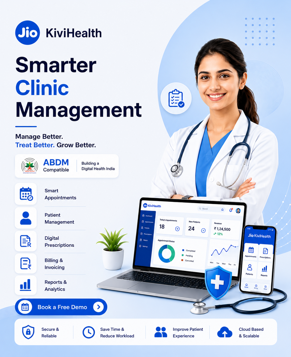 Jio Health - Clinic Management Software Facebook ad
