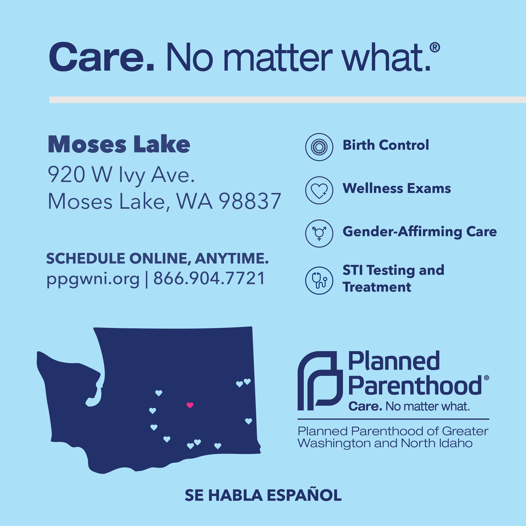 Planned Parenthood of Greater Washington and North Idaho Facebook ad