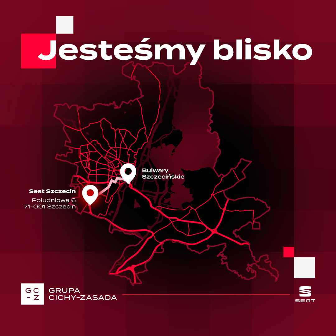 SEAT Grupa Cichy-Zasada Szczecin Facebook ad: Z Bulwarów do SEATA? To tylko 10 minut!