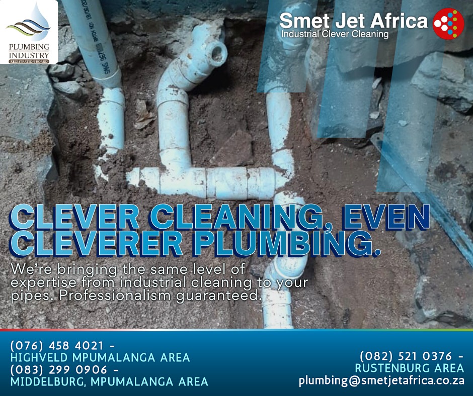 Smet Jet Africa - pty Ltd. Facebook ad: Clever cleaning, even cleverer plumbing.