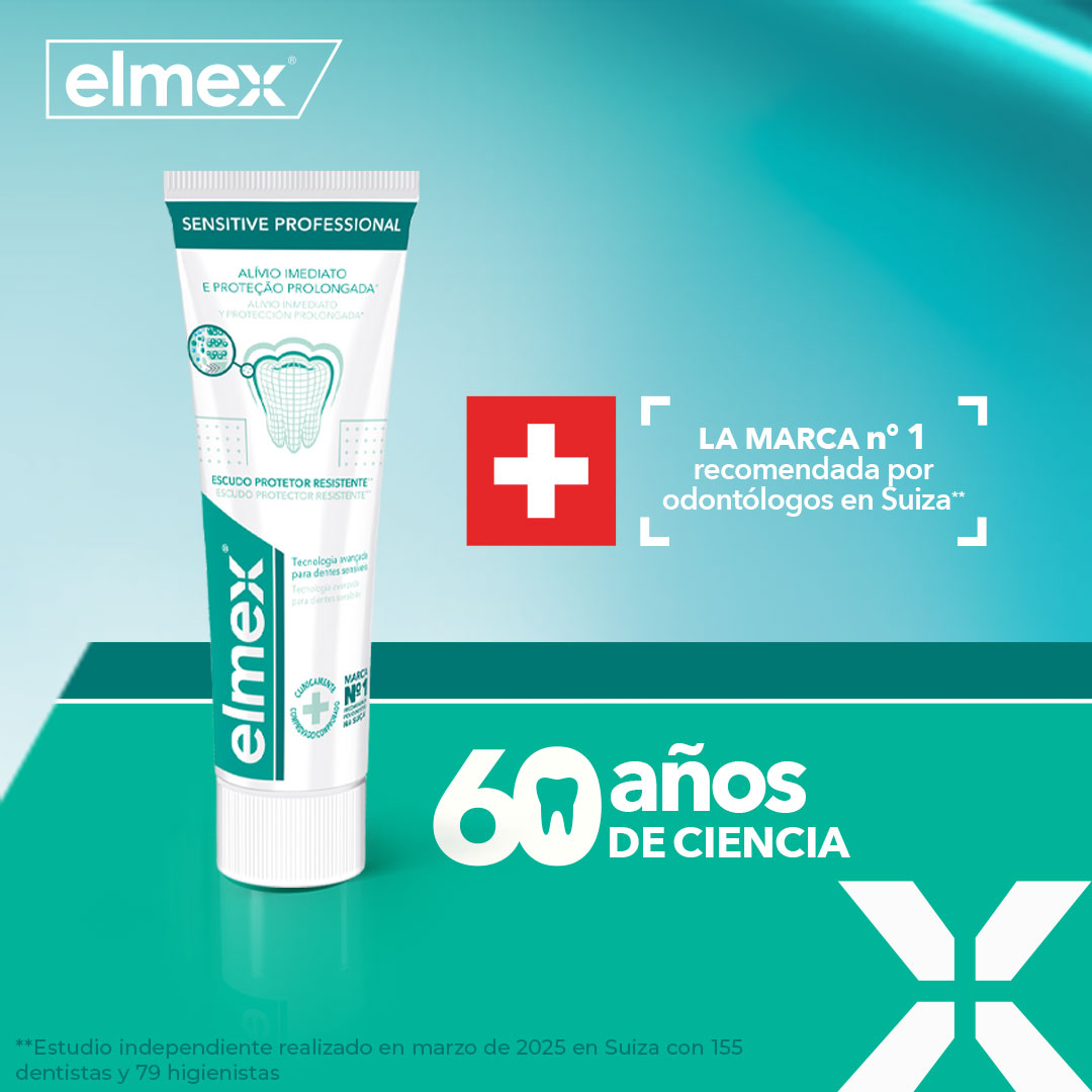 Elmex Latinoamérica Facebook ad: elmex Pasta de dientes, Cepillo de dientes y Enjuague bucal