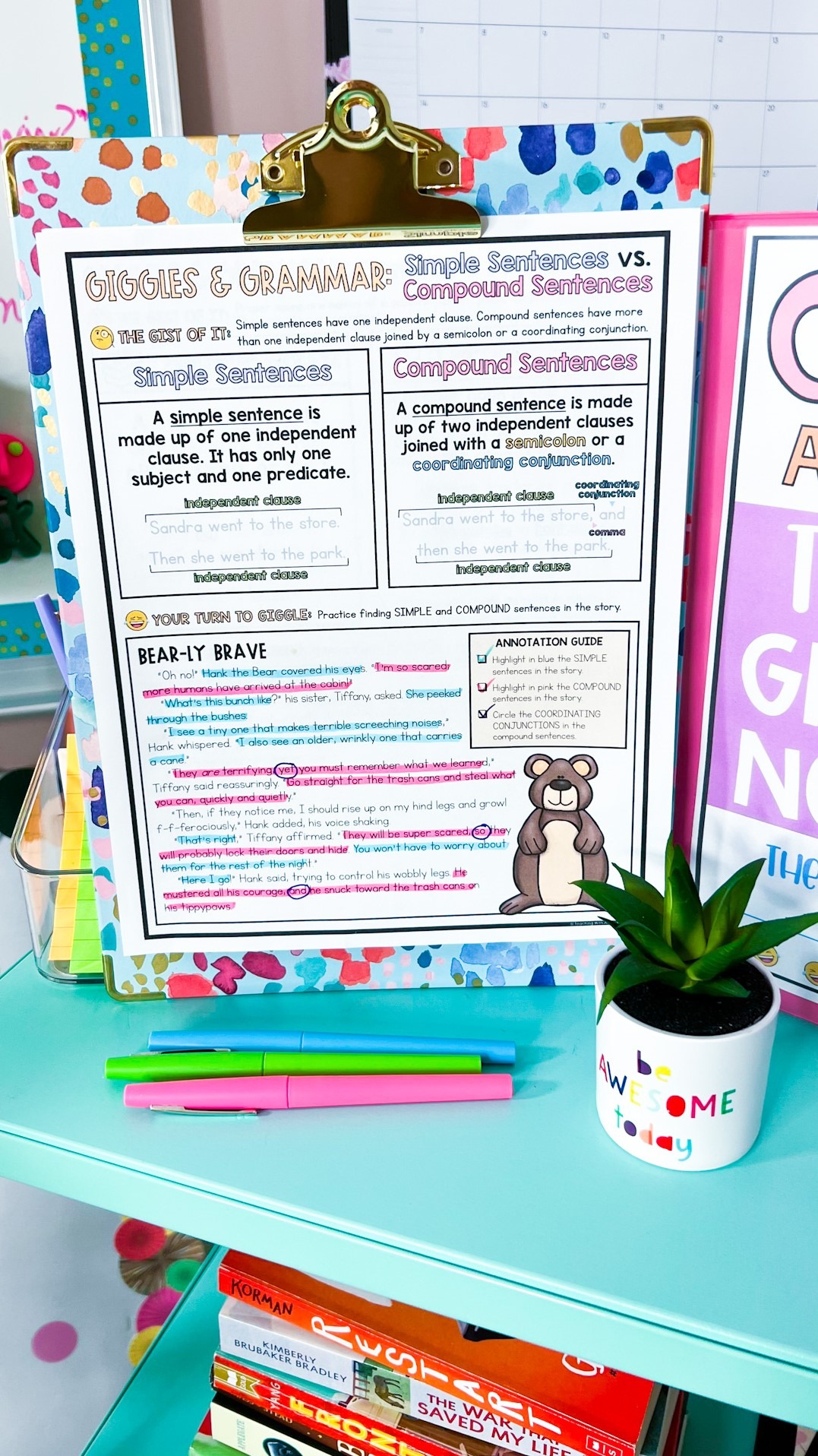 Teaching With a Mountain View Facebook ad: Giggles & Grammar Program