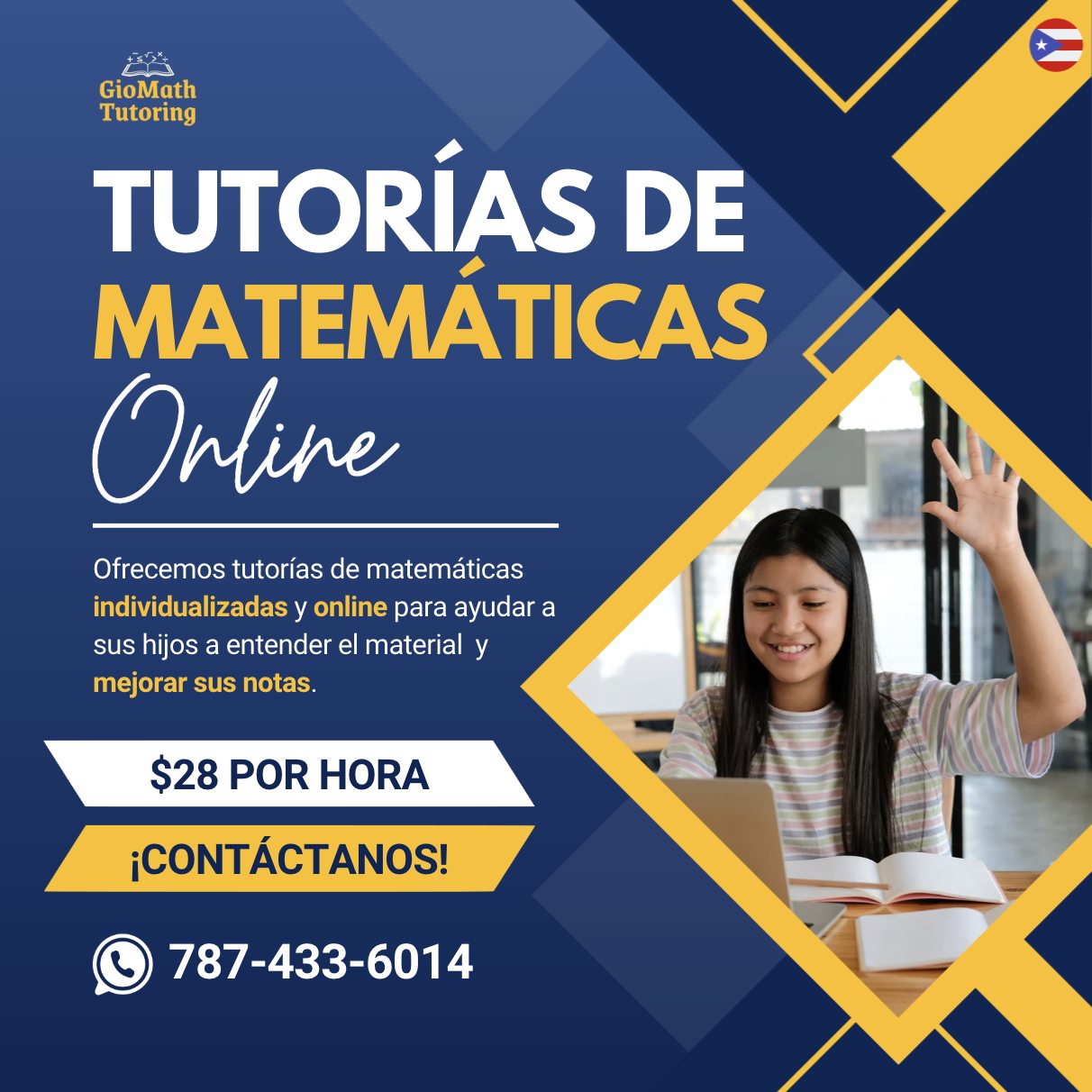 GioMath Tutoring Facebook ad