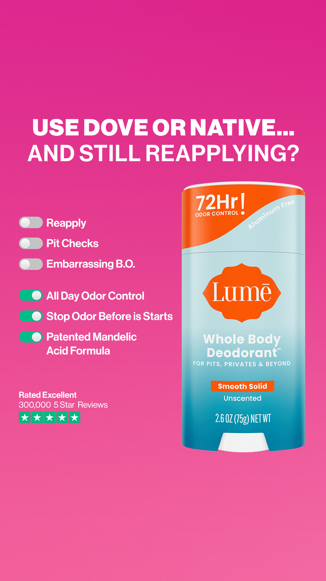 Lume Deodorant Facebook ad