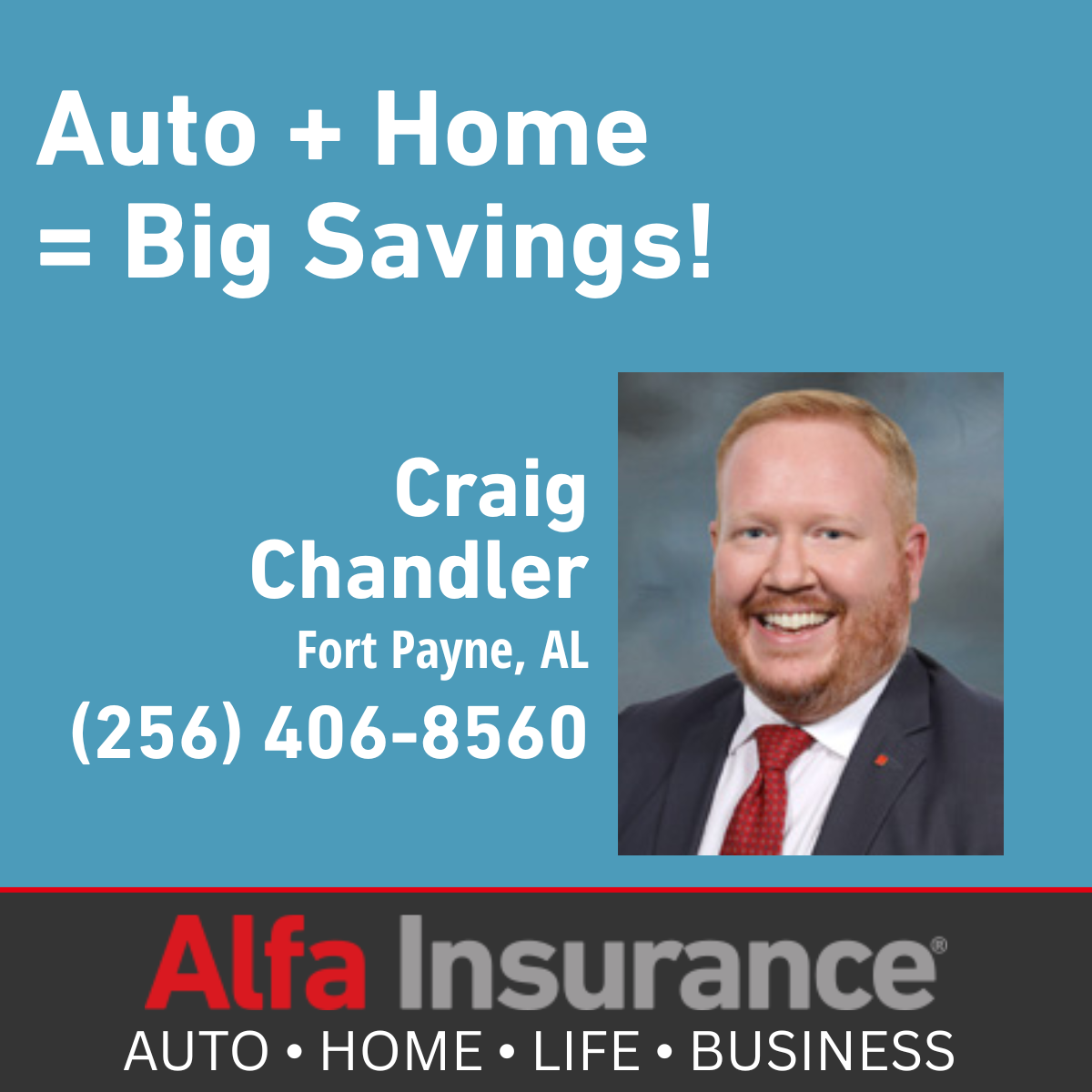 Craig Chandler Alfa Insurance Facebook ad: Craig Chandler - Fort Payne, AL | Alfa Insurance
