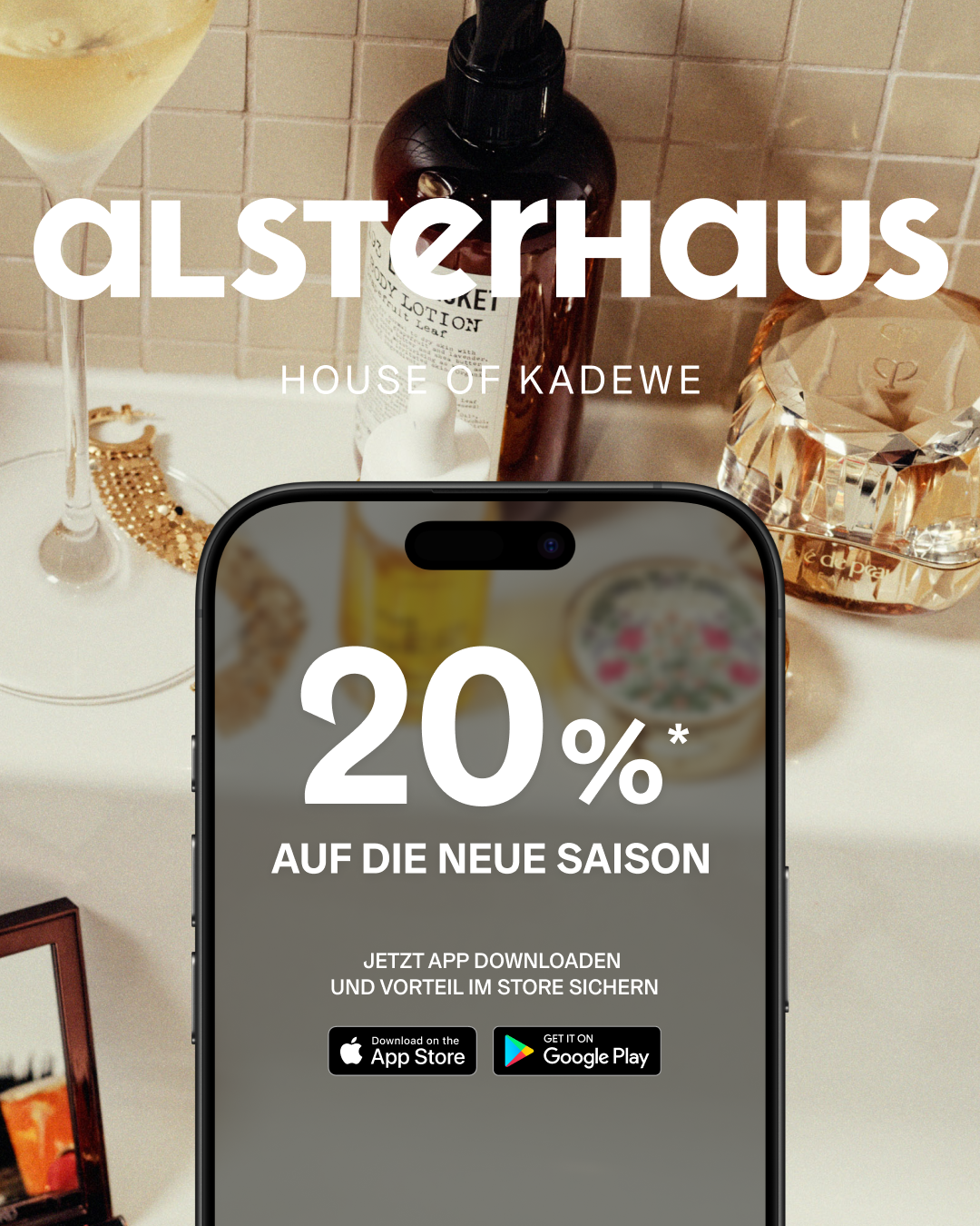 Alsterhaus Facebook ad: 20%* Vorteil mit der Access App