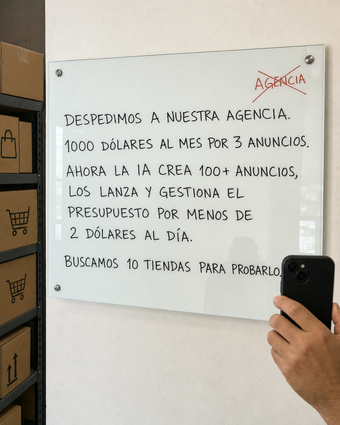 trycrush.ai Facebook ad: Despedimos a nuestra agencia
