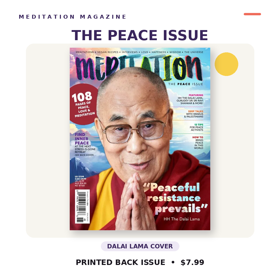 Meditation Magazine Facebook ad: Peaceful Resistance Prevails