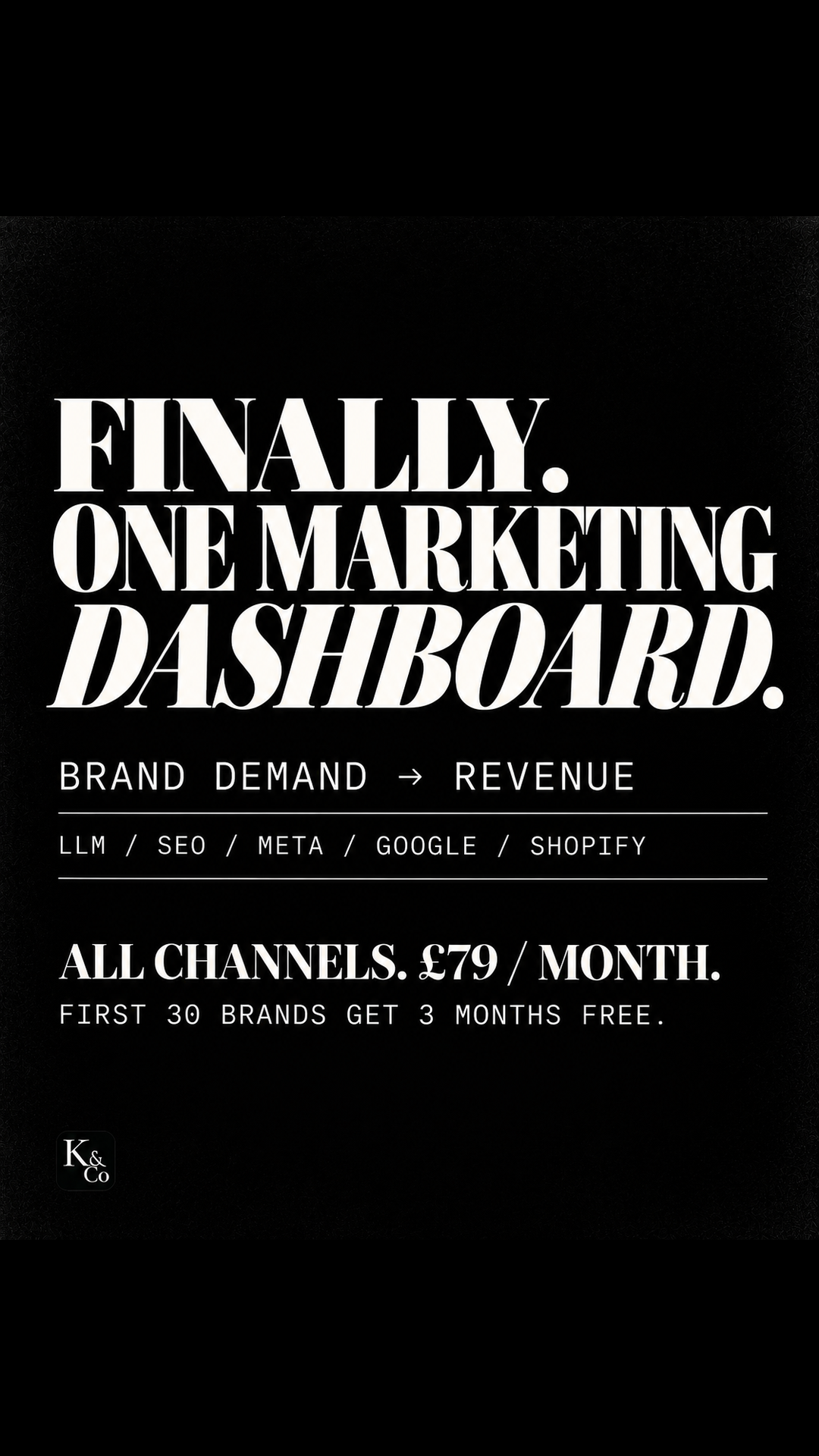 Kinsman & Co Facebook ad: First 30 Brands FREE