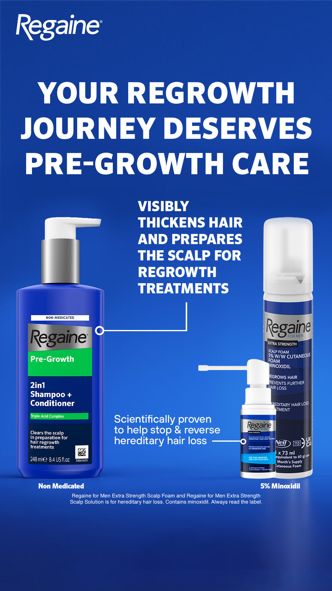 Regaine Facebook ad from Aug 19, 2026