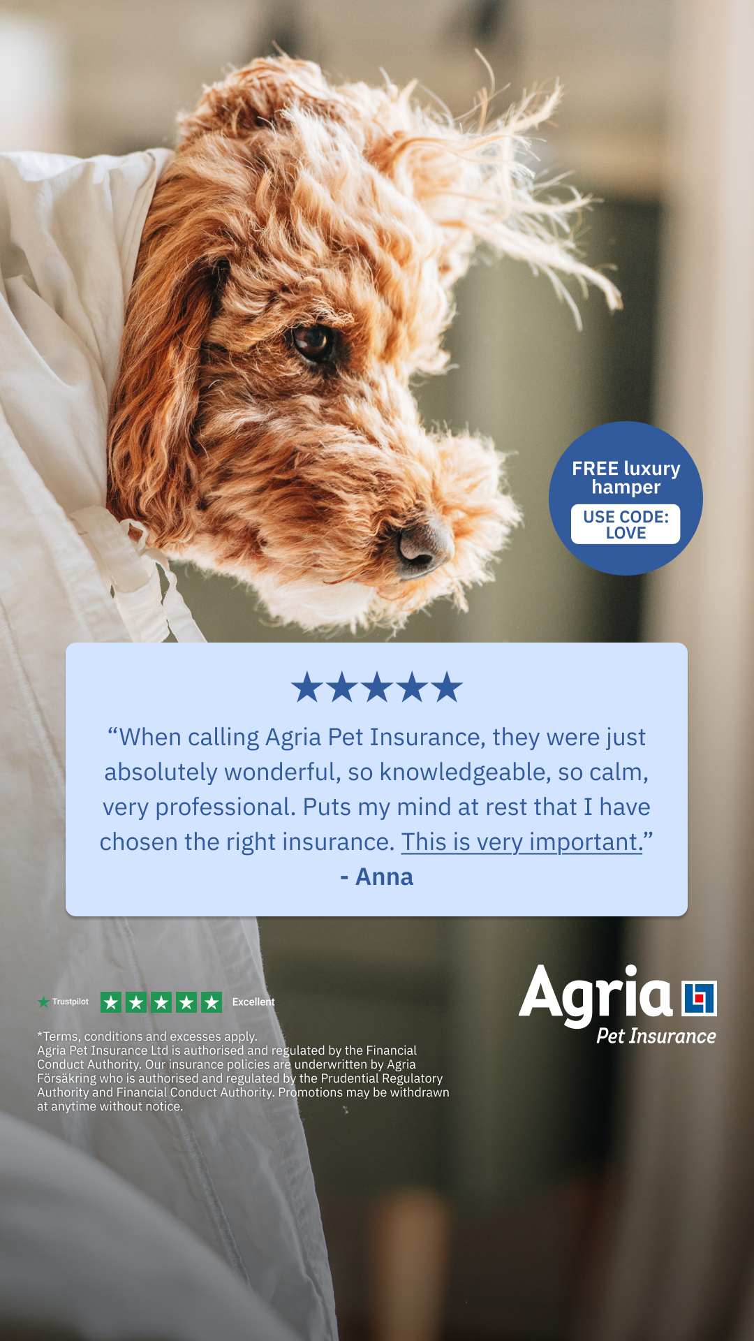 Agria Pet Insurance Facebook ad