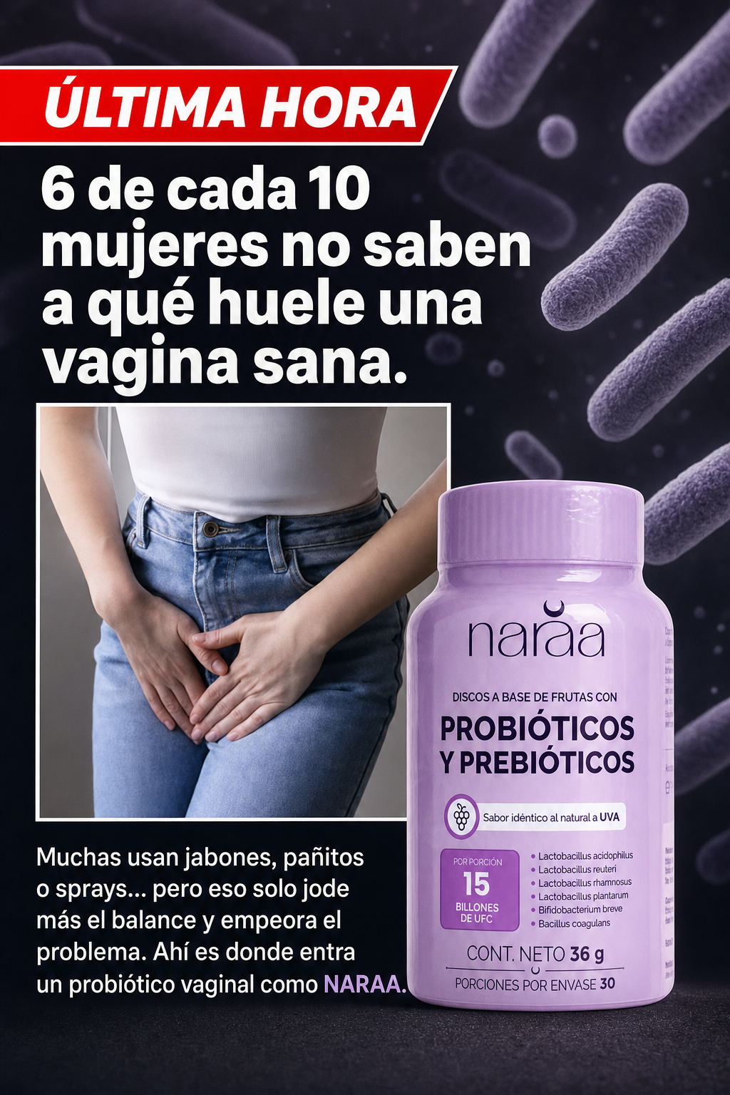 Naraa Facebook ad: Parches vs. Raíz