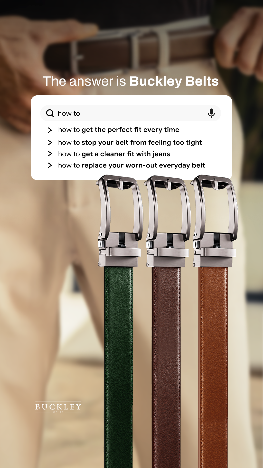 Buckley Belts Facebook ad