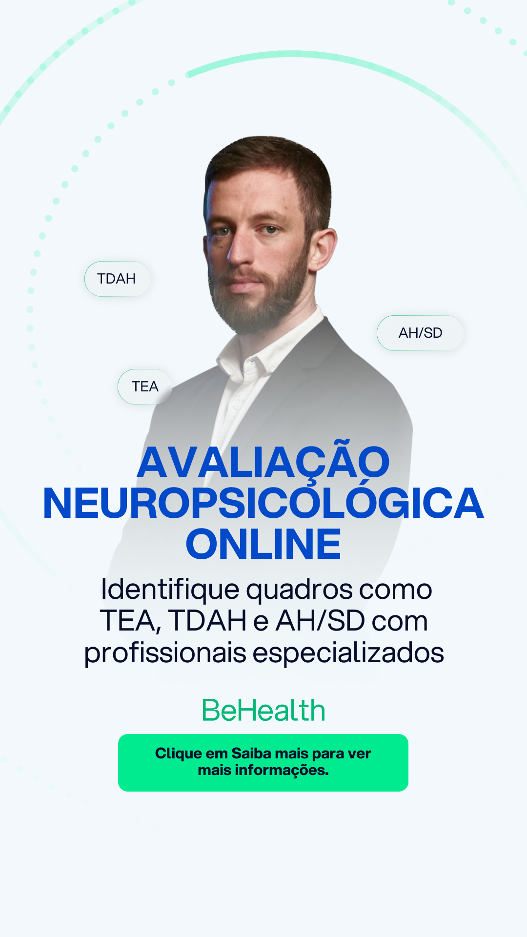 Clínica BeHealth Facebook ad from Apr 10, 2026