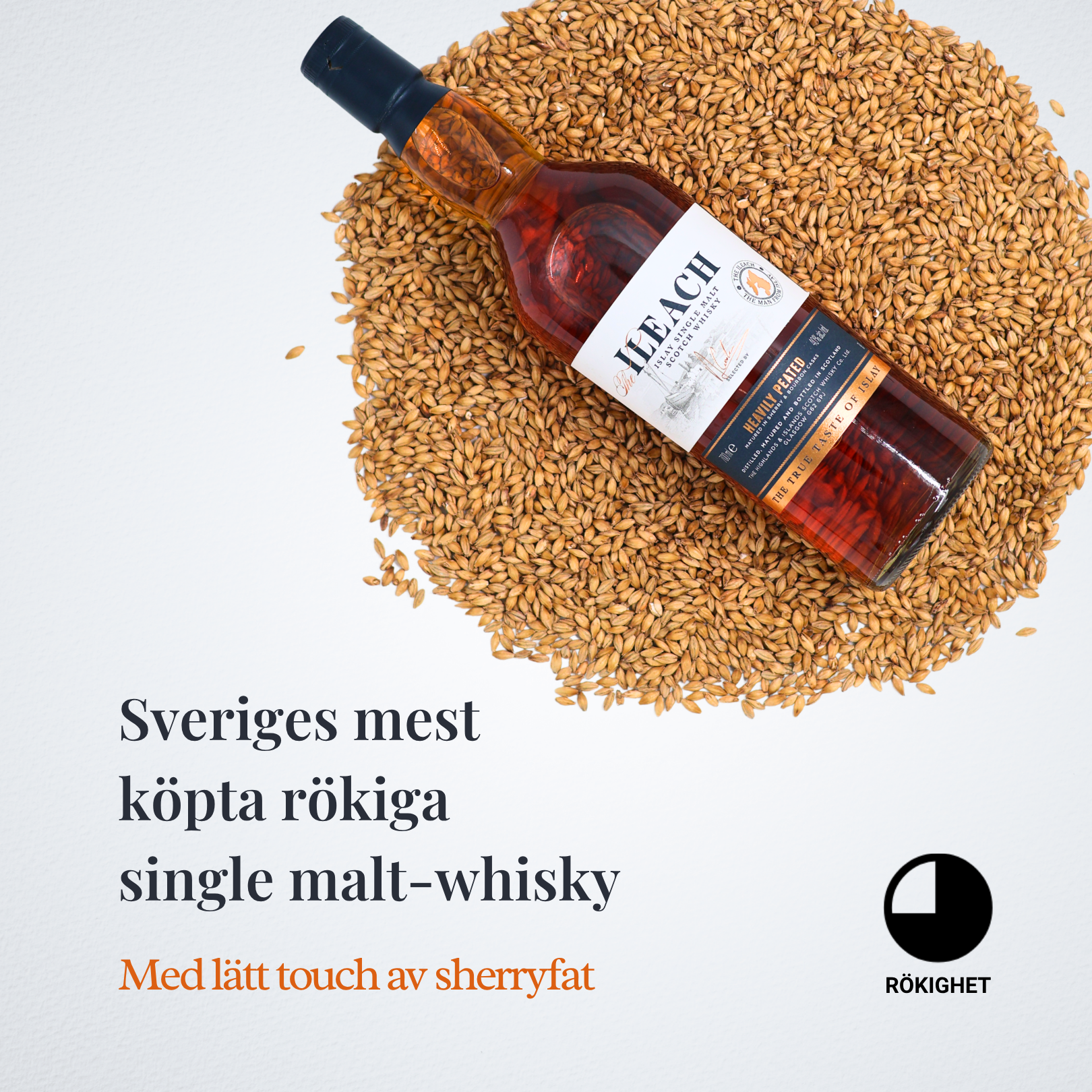 The Ileach Sweden Facebook ad: Sveriges mest köpta rökiga single malt-whisky kommer från…