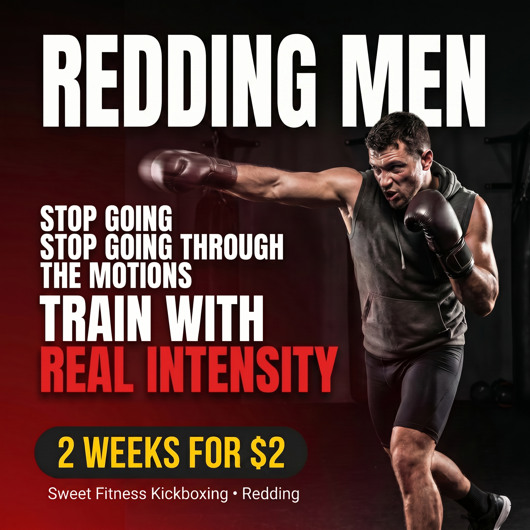 Sweet Fitness Kickboxing - Redding Facebook ad