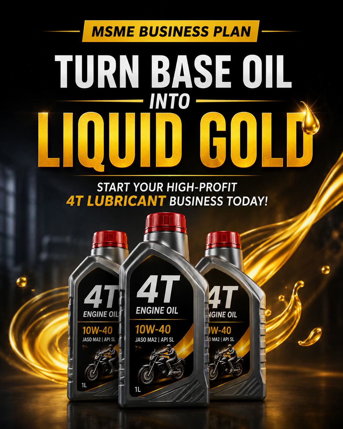 LywireShop Facebook ad: Turn Base Oil Into Liquid Gold: The Complete 4T Lubricant…