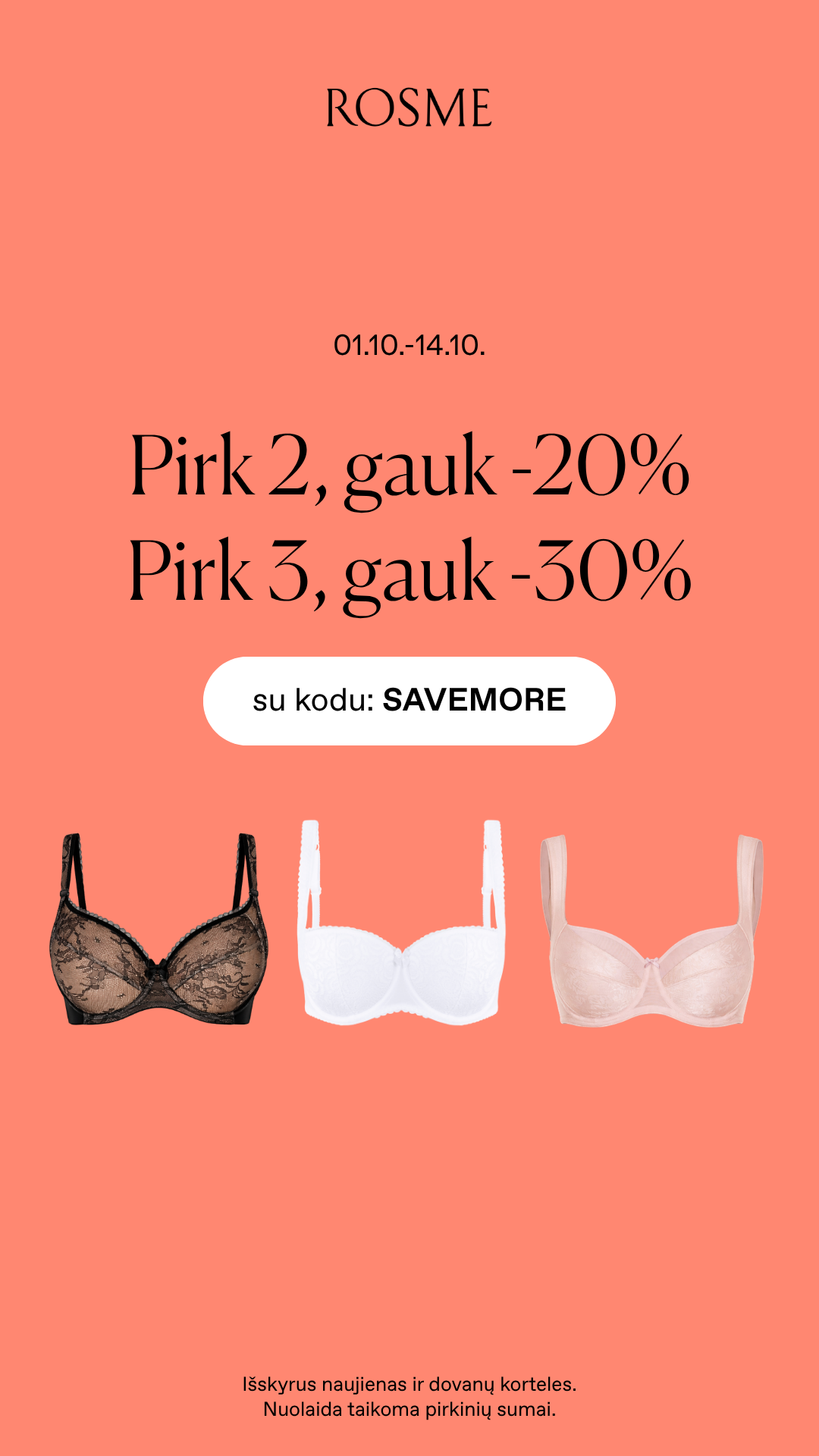 rosme.com Facebook ad: Pasuk ratą ir gauk iki 30 % nuolaidą