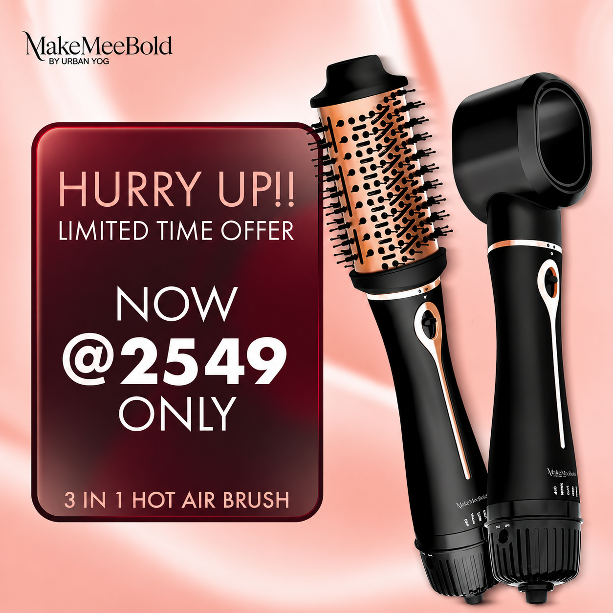 MakeMeebold Hair Styling Facebook ad