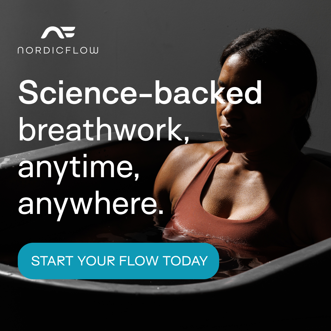 Nordic Flow Facebook ad: Feel Calmer in Just Minutes a Day