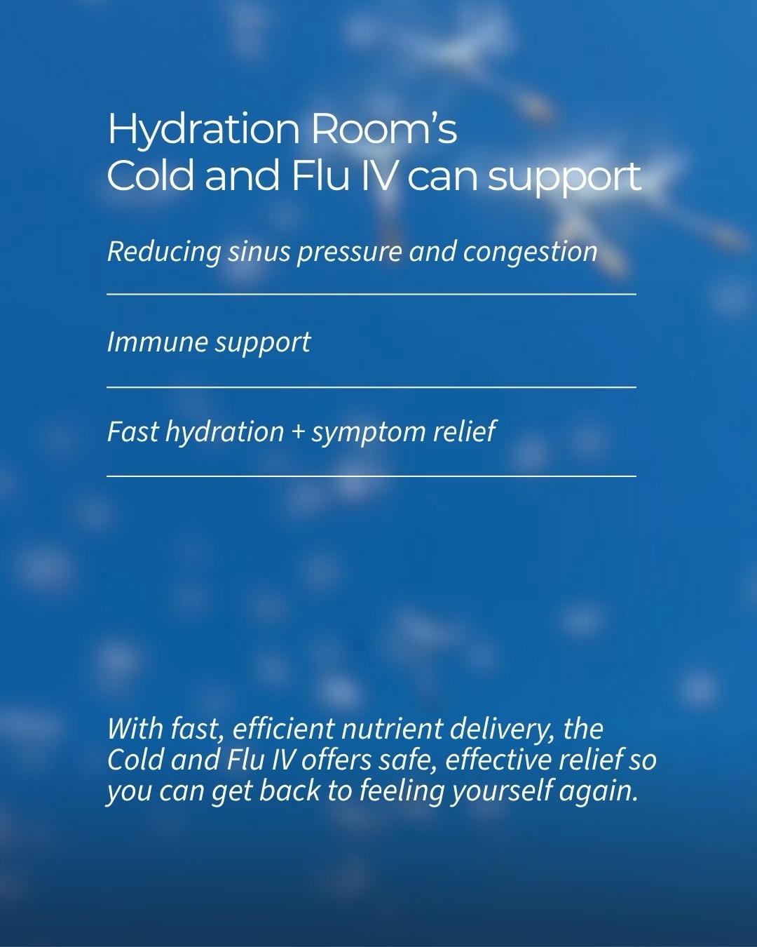 Hydration Room Facebook ad