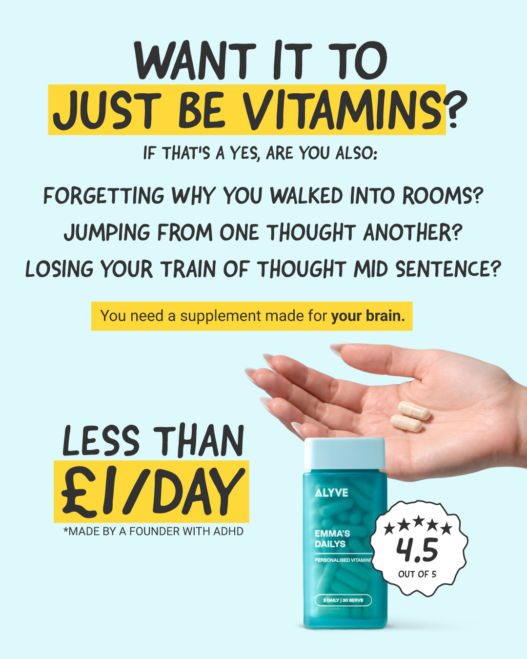 ALYVE Facebook ad: Free UK Shipping